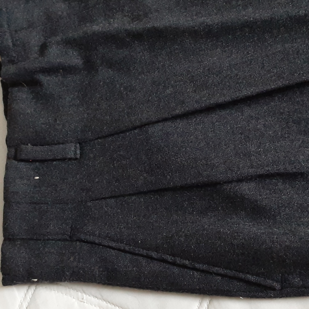 Vintage wool flannel custom tailormade pants hidden zip EUC unisex